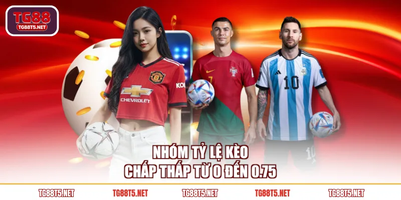 Nhóm tỷ lệ kèo chấp thấp từ 0 đến 0.75